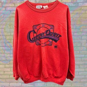 RARE Cotton Ginny Club Sweatshirt, Red Vintage Brand Pullover Size XL